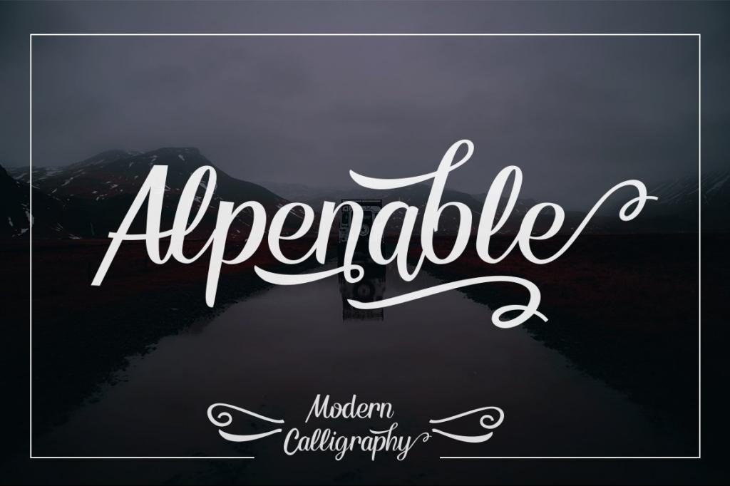 Alpenable Demo Font website image