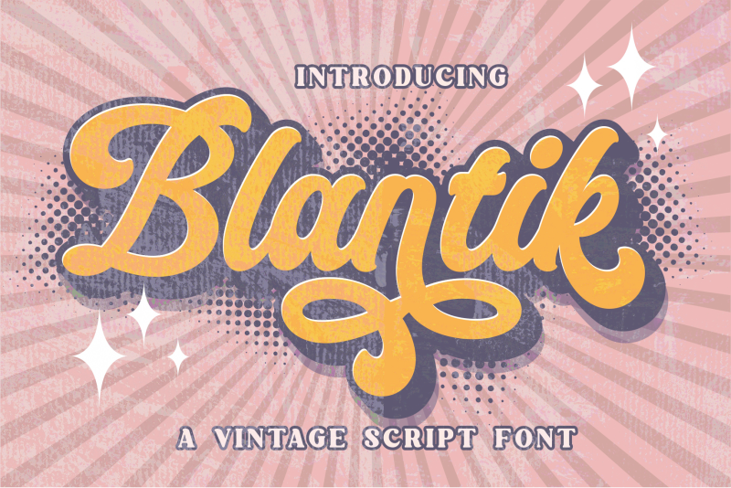 Blantik Font website image
