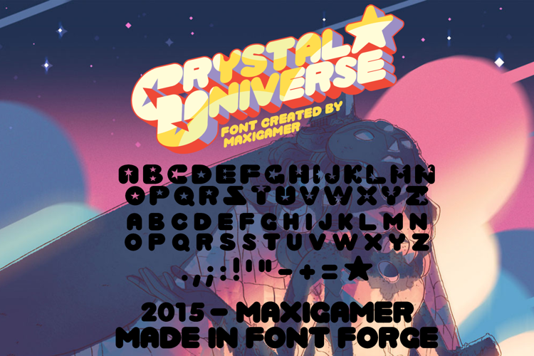 Crystal Universe Font website image