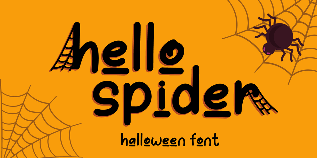hello spider – Personal Use Font website image