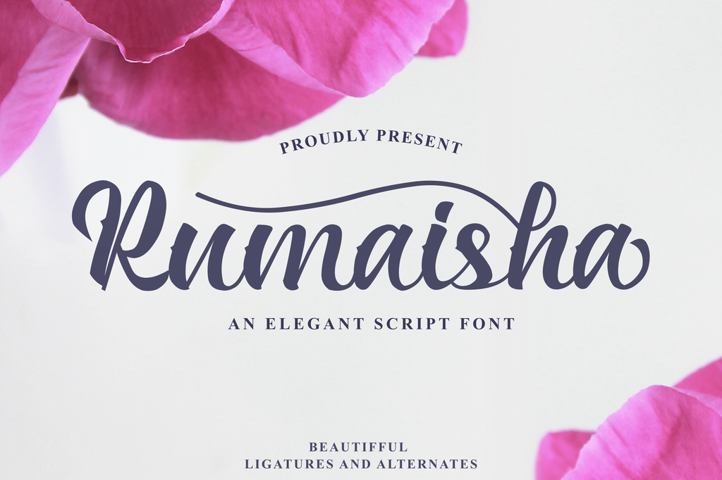 Rumaisha script Font website image