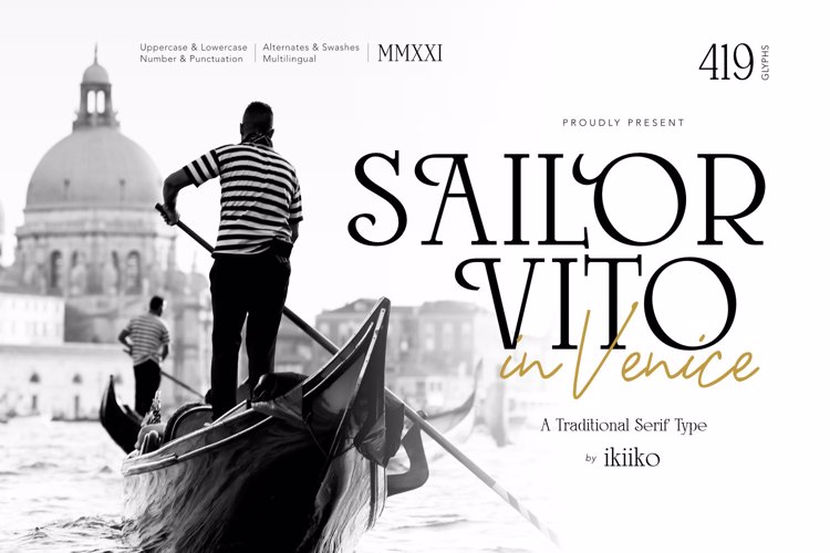 Sailor Vito Font website image