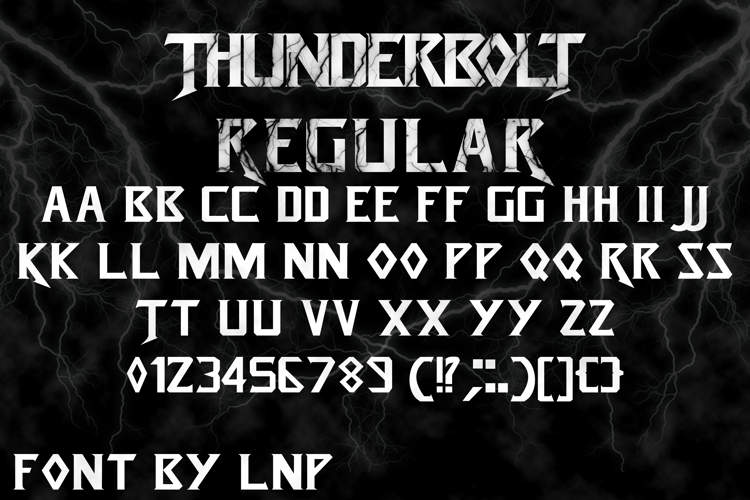 Thunderbolt Font website image
