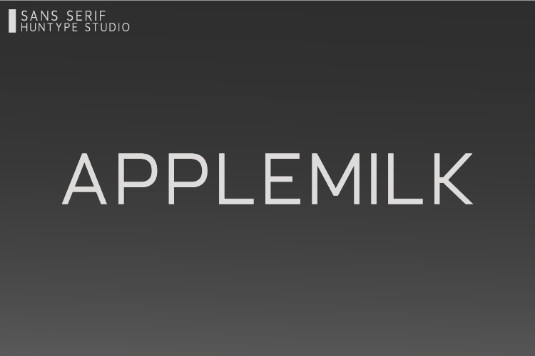 Applemilk Font website image
