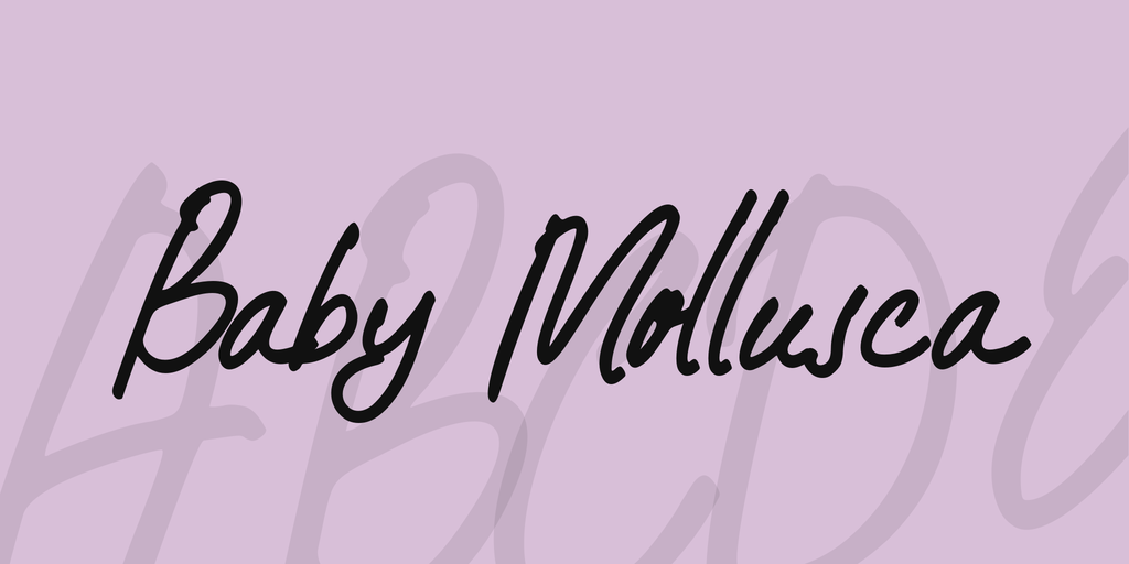 Baby Mollusca Font website image