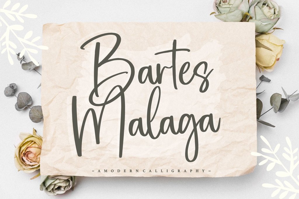 Bartes Malaga Font website image