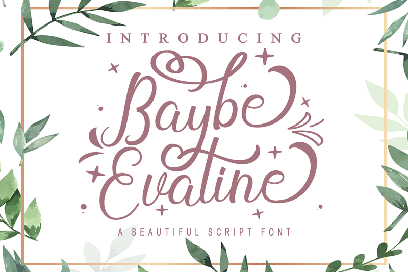 Baybe Evaline Font website image