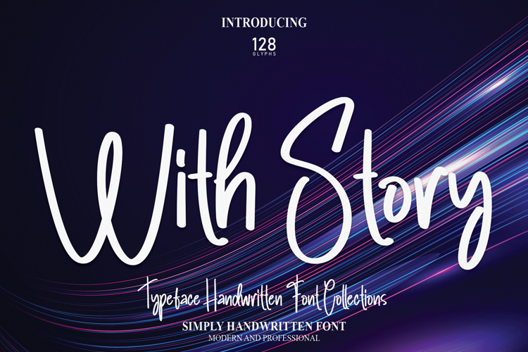 With Story Font website image