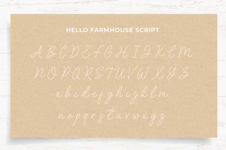 Hello Farmhouse Script Font website image