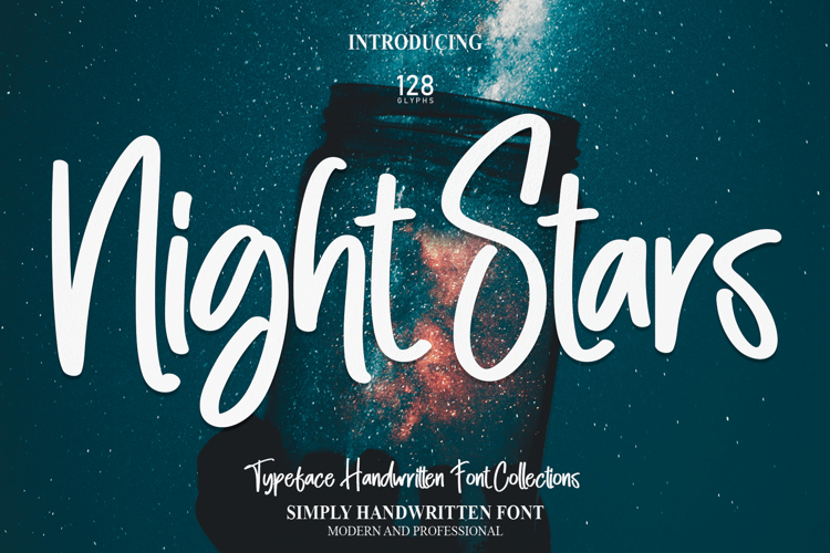 Night Stars Font website image