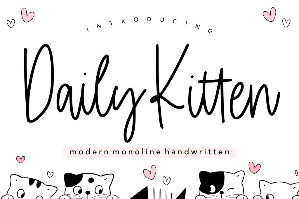 Daily Kitten Font website image
