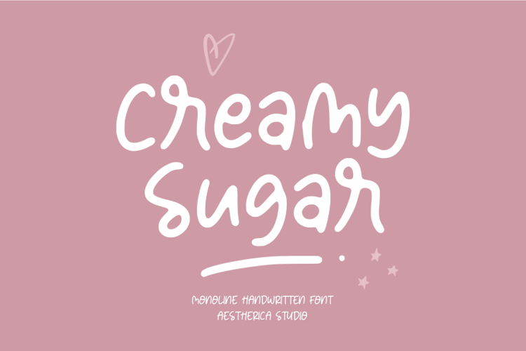 Creamy Sugar Font website image