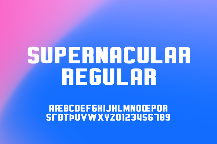 Supernacular Font website image