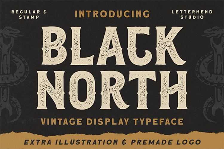 Black North Font website image