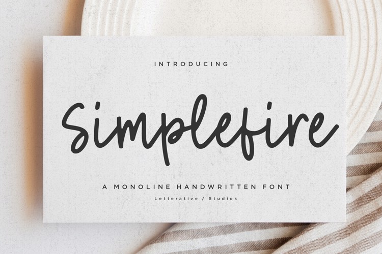 Simplefire Font website image