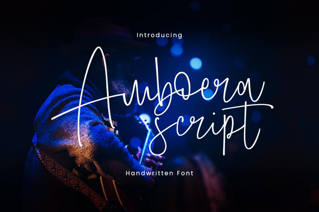 Amboera Script Font website image