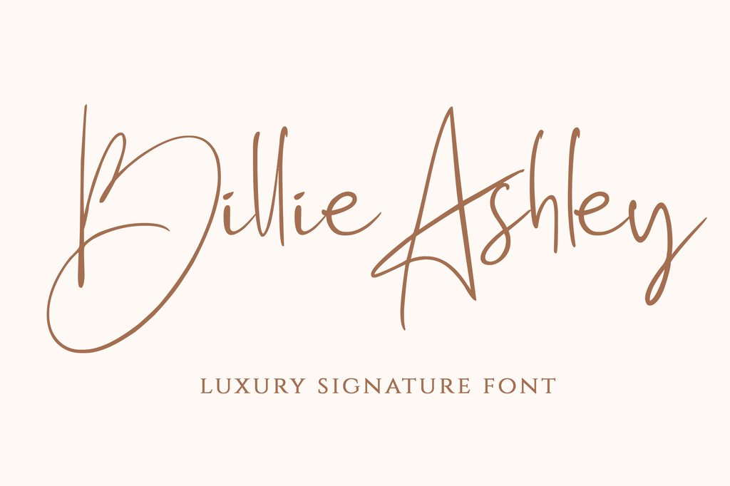 Billie Ashley Font website image