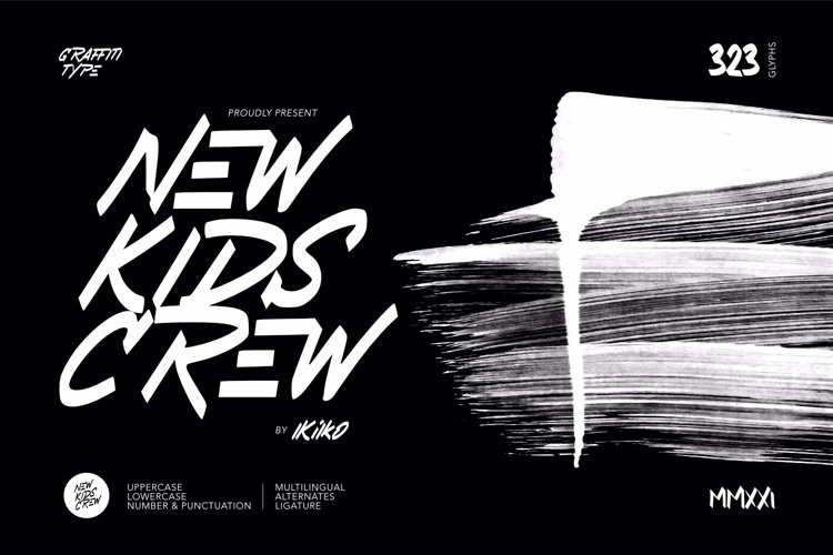 New Kids Crew Font website image