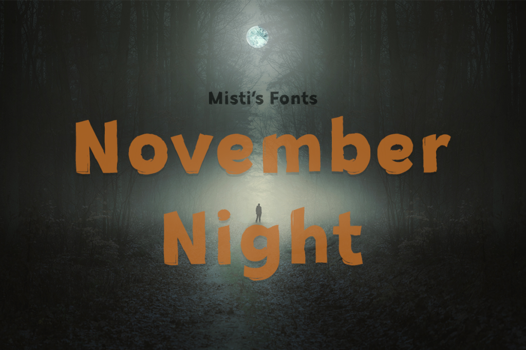 November Night Font website image