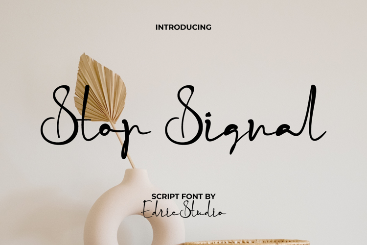 Stop Signal Font website image