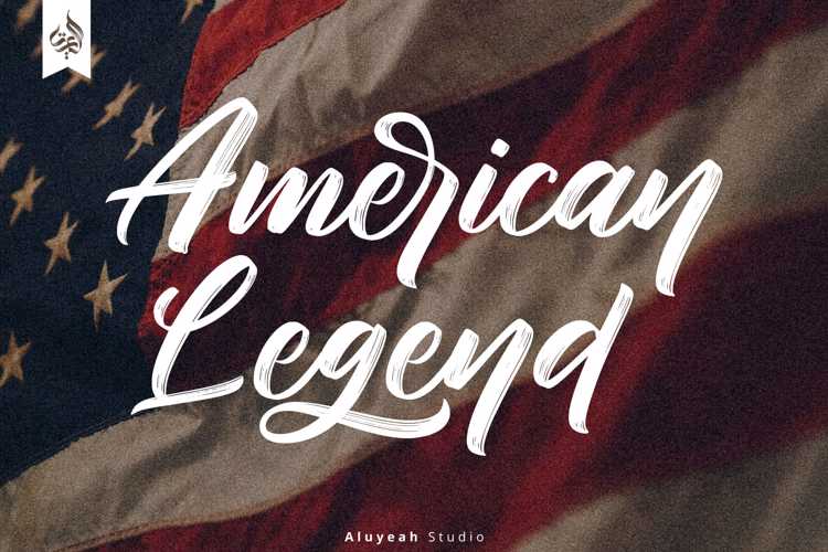 American Legend Font website image