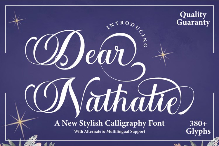 Dear Nathalie Font website image
