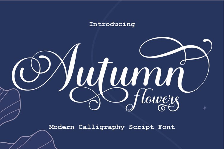 Autumn Flowers Font website image