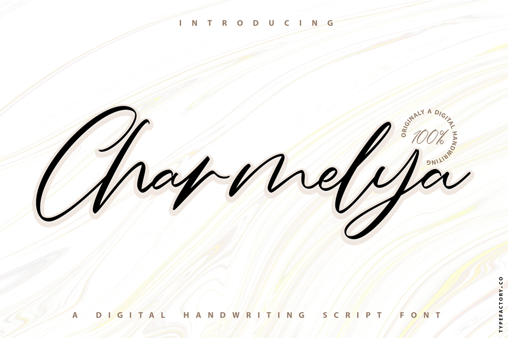Charmelya Script Font website image