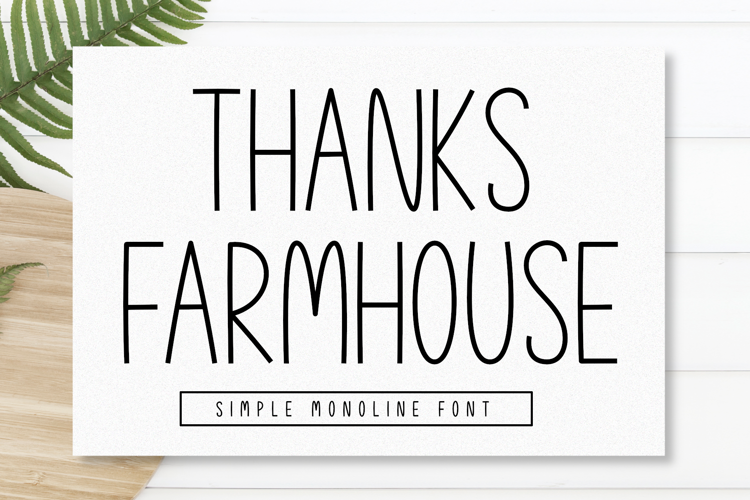 Thanks Farmhouse Font website image