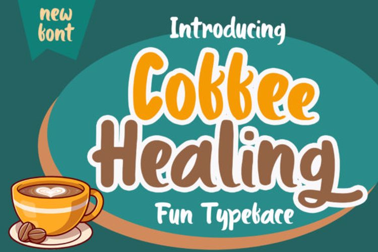 Coffee Healing Font website image