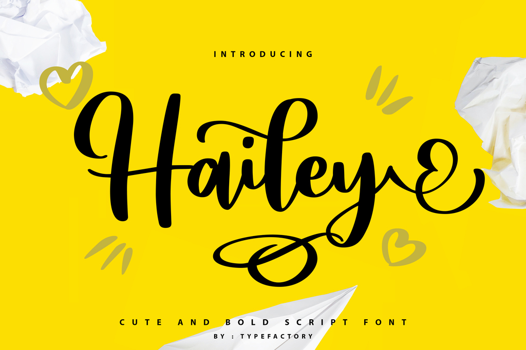 Hailey Script Font website image