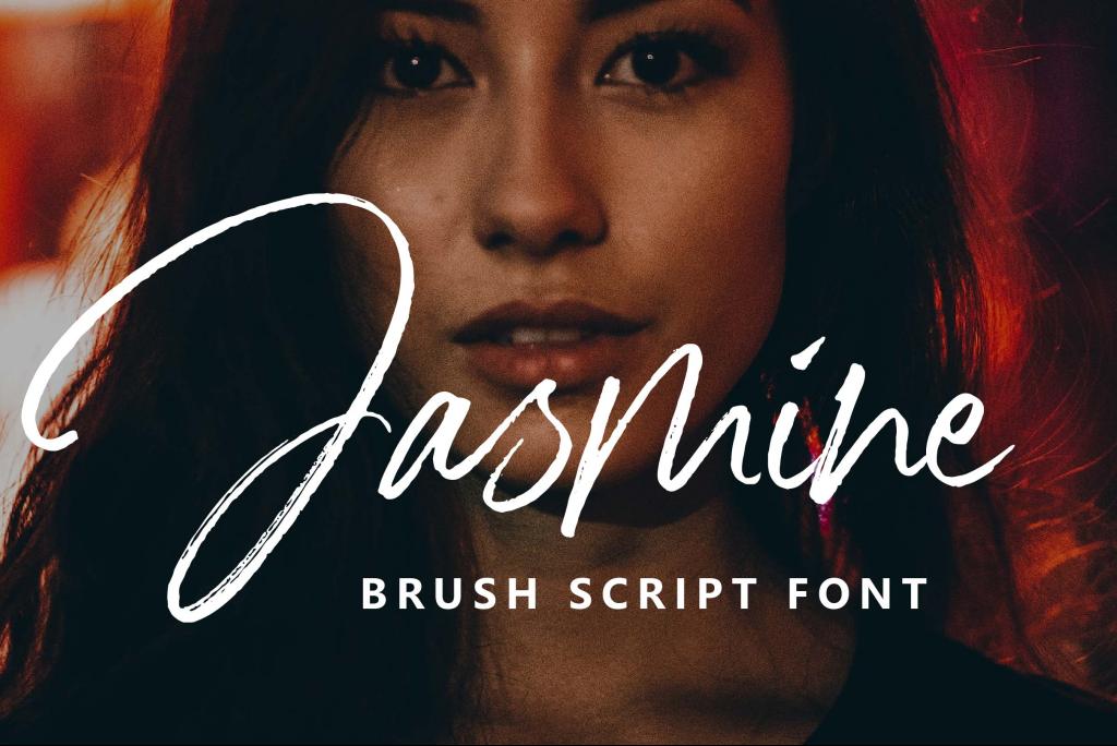 Jasmine Brush Script Font website image