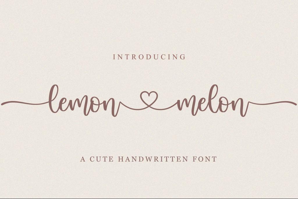 Lemon Melon Script Font Font website image