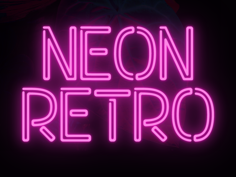 Neon Retro – Demo Version Font website image