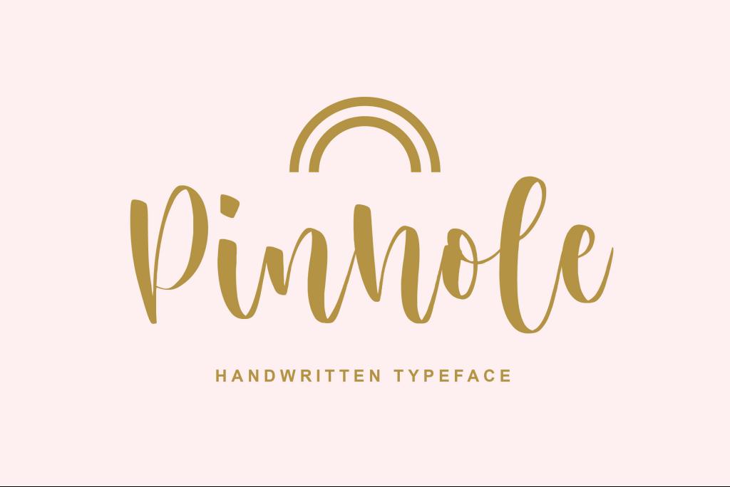 Pinhole Font website image