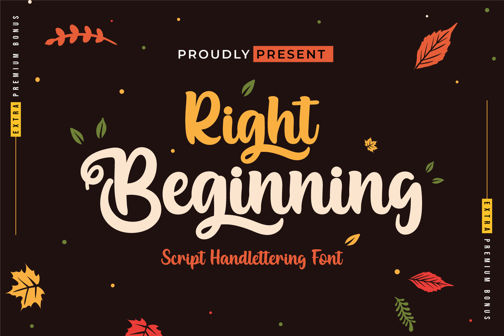 Right Beginning Font website image