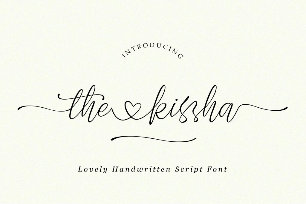 The Kissha Font website image