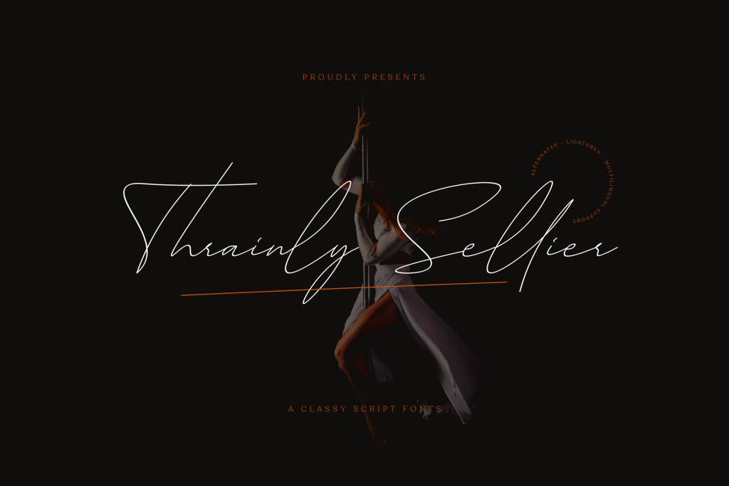 Thrainly Sellier Font website image