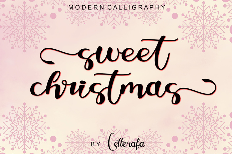 sweet christmas Font website image