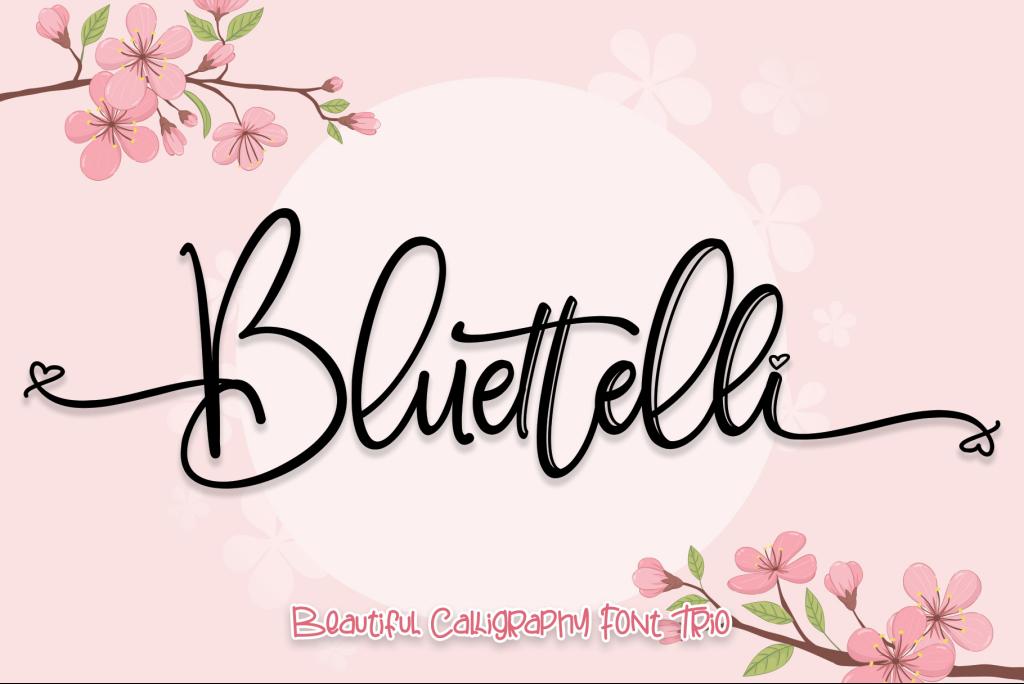 Bluettelli Font website image