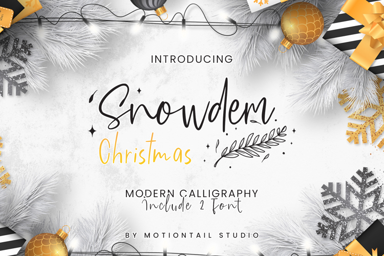 Snowdem Christmas Font website image