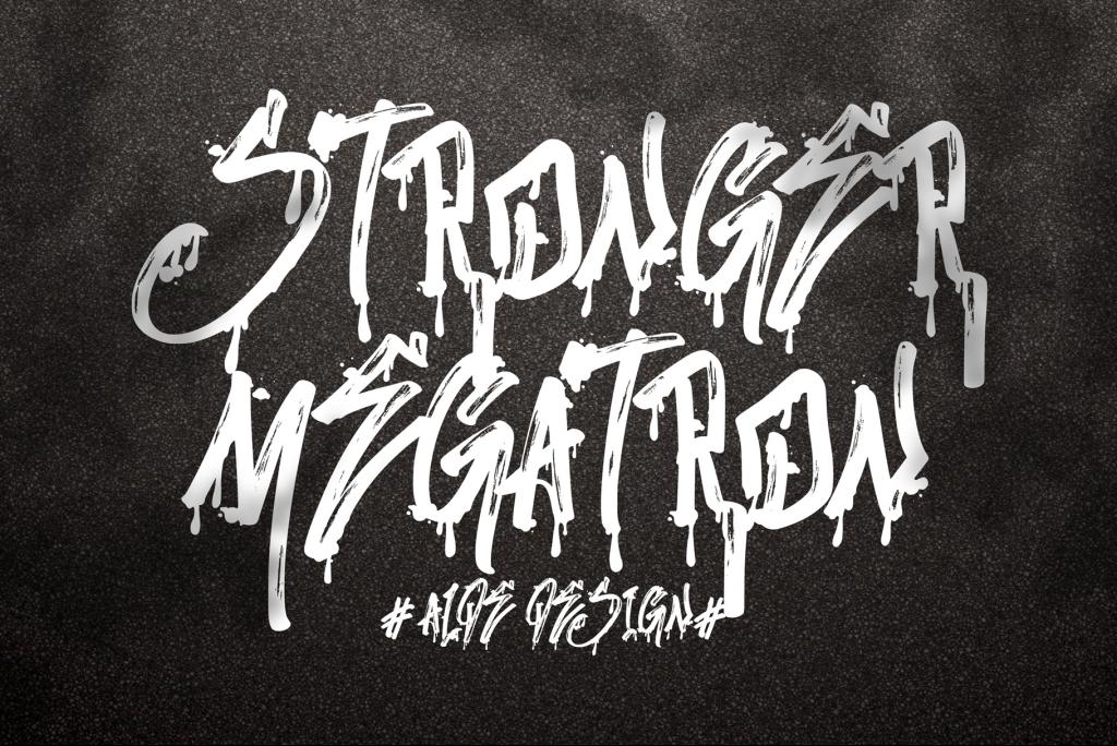 Stronger Megatron Font website image