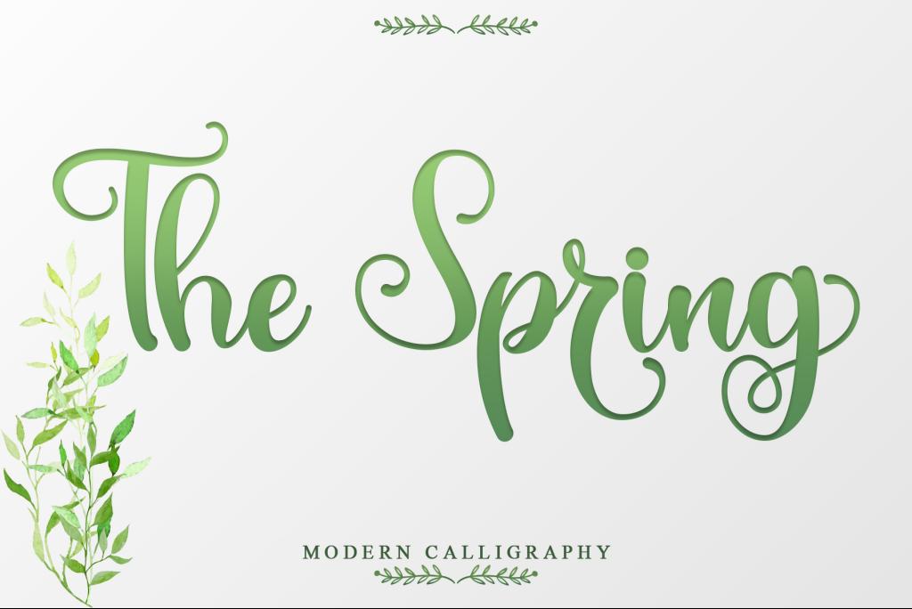 The Spring – Personal Use Font website image