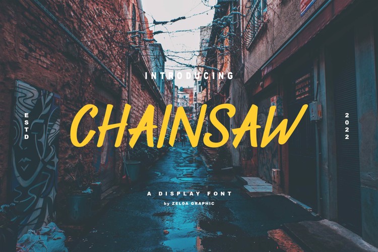 Chainsaw Font website image