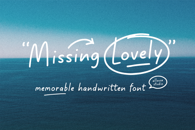 Missing Lovely Font website image