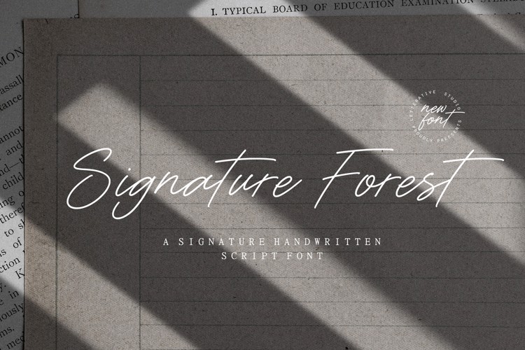Signature Forest Font website image