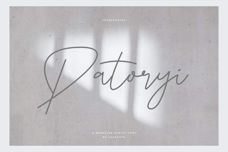 Patoryi Font website image