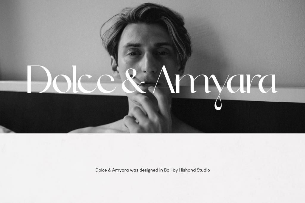 Dolce & Amyara Font website image