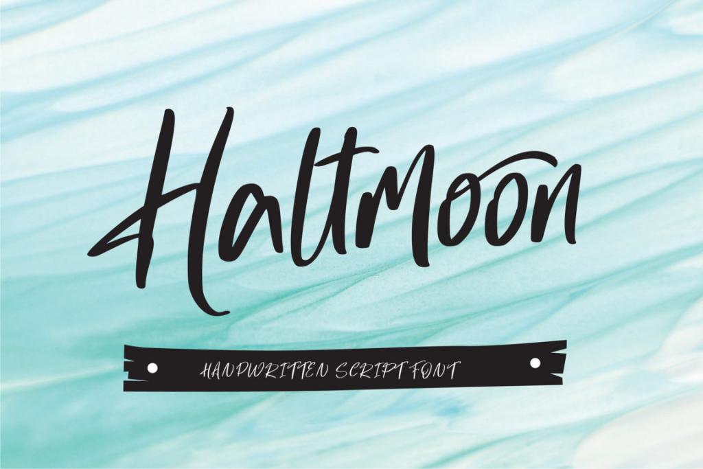 Haltmoon Font website image
