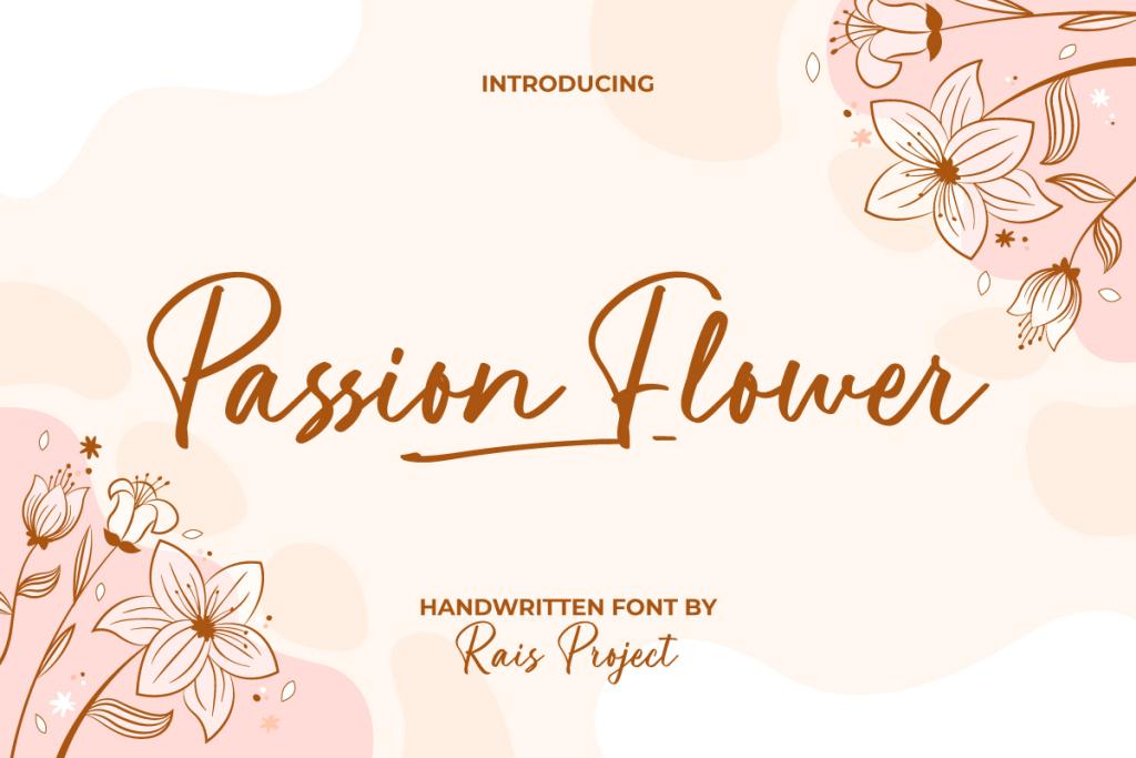 Passion Flower Demo Font website image